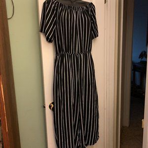 One piece calf length jumpsuit